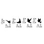 Wallity Pigeons - 293 Escultura de pared de metal negra